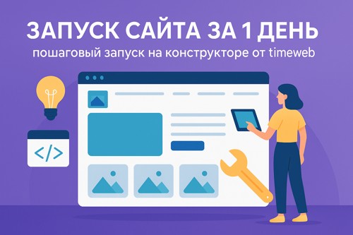 🚀 Как создать сайт за 1 день на конструкторе Timeweb — готовый шаблон лендинга