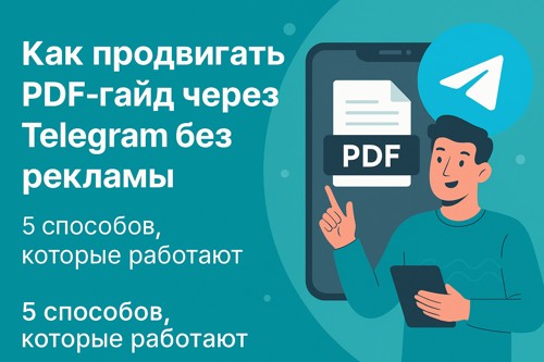 📲 Как продвигать PDF-гайд через Telegram без рекламы — 5 способов, которые работают