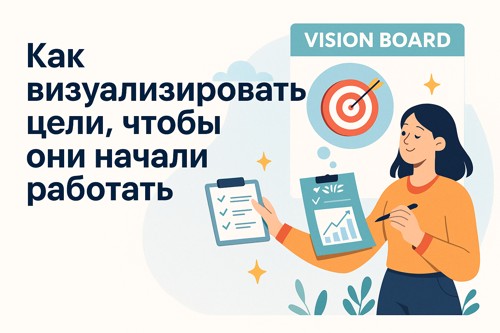 🎯 Как визуализировать цели, чтобы они начали работать — без эзотерики и розовых досок