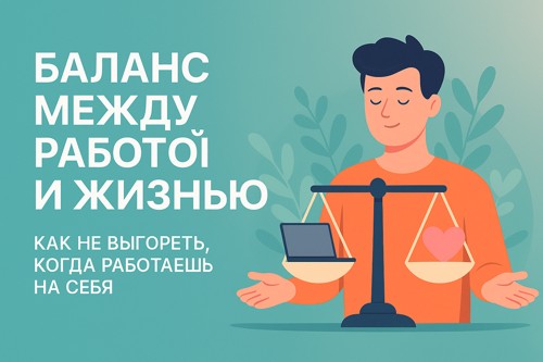 ⚖️ Баланс между работой и жизнью: как не выгореть, когда работаешь на себя