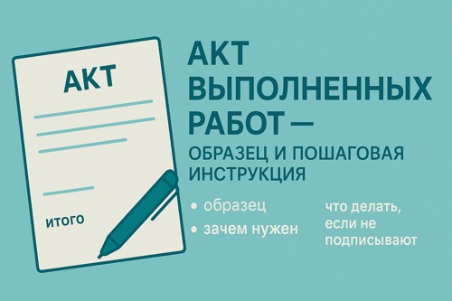 📄 Как составить акт выполненных работ: образец и пошаговая инструкция