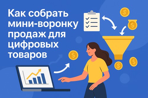 Как собрать мини-воронку продаж для цифровых товаров: пошаговый гайд + шаблоны сервисов и инструментов