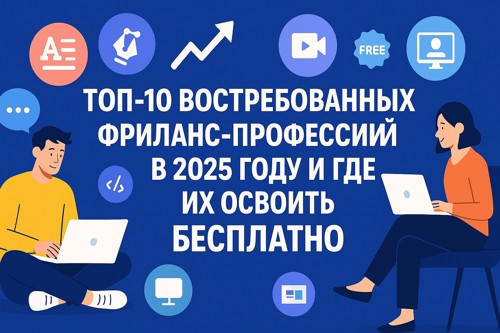 ТОП-10 востребованных фриланс-профессий в 2025 году и где их освоить бесплатно