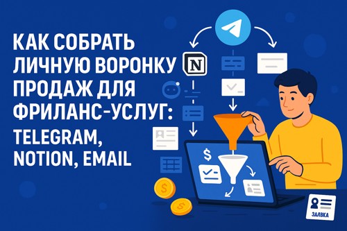 Как собрать личную воронку продаж для фриланс-услуг: Telegram, Notion, email