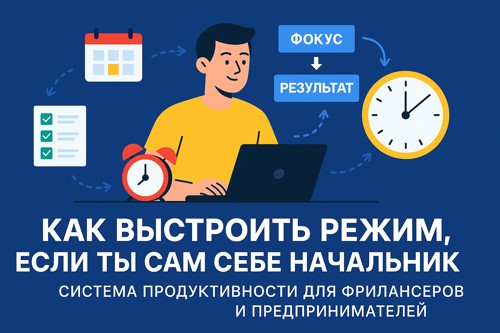 Как выстроить режим, если ты сам себе начальник: система продуктивности для фрилансеров и предпринимателей